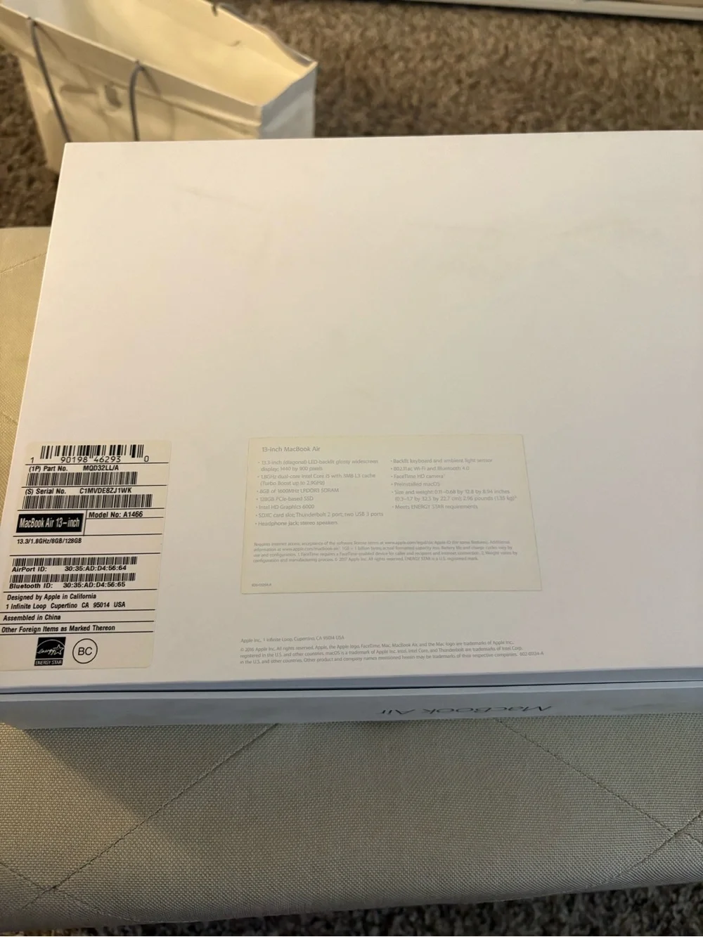 2018 Apple MacBook Air w intel Silver Laptop - Sleek Lightweight Performance